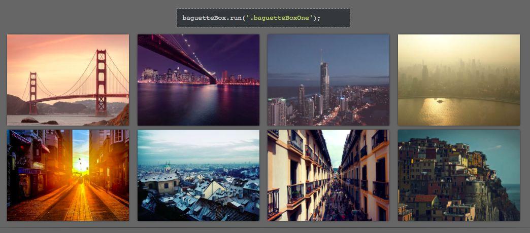 Simple and easy to use lightbox with baguetteBox.js
