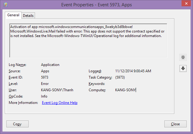 Khắc phục lỗi không mở được Apps trong Windows 8.1